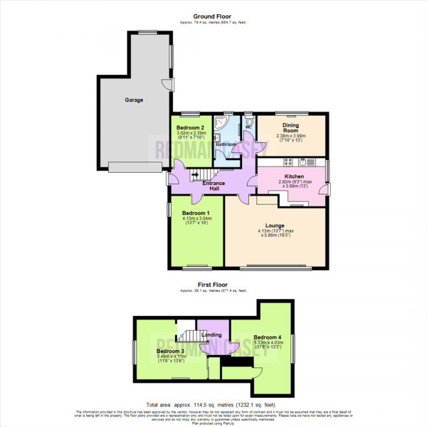 Floor Plan Image for 4 Bedroom Detached Bungalow for Sale in Nevy Fold Avenue, Horwich, Bolton