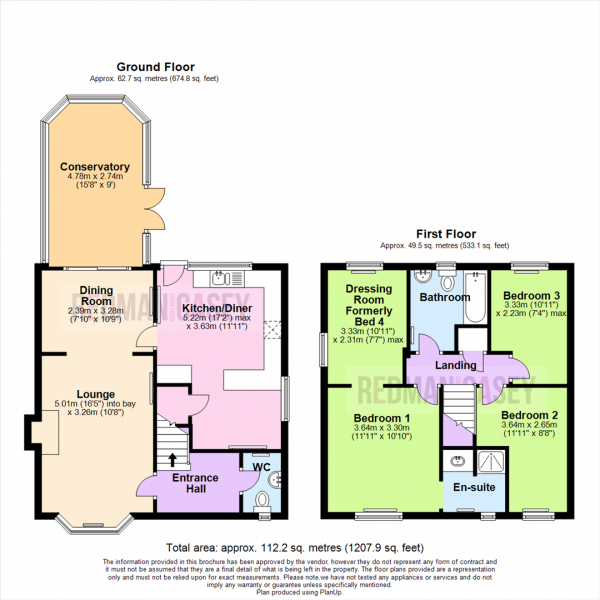 Floor Plan Image for 3 Bedroom Detached House for Sale in Brooklands, Horwich, Bolton
