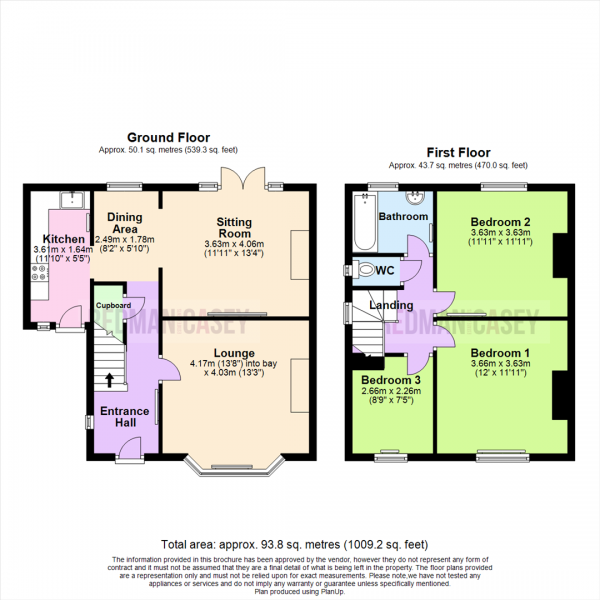 Floor Plan Image for 3 Bedroom Semi-Detached House for Sale in Makinson Avenue, Horwich, Bolton