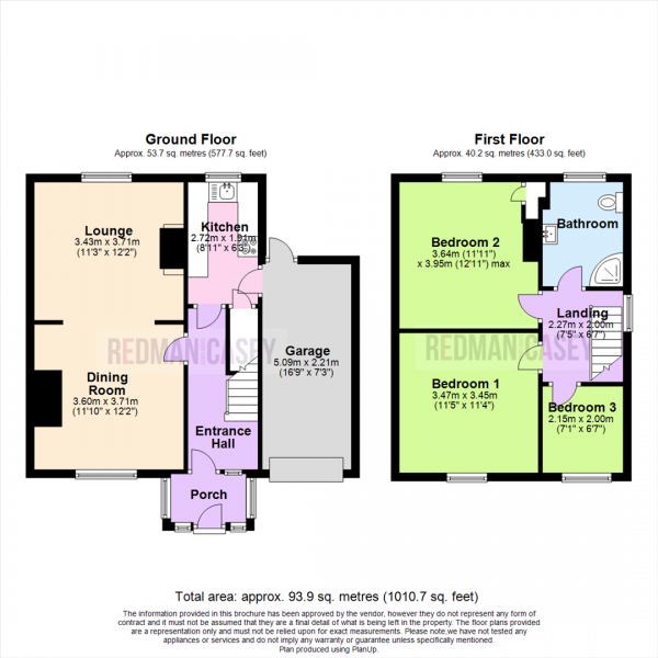 Floor Plan Image for 3 Bedroom Semi-Detached House for Sale in Highland Road, Horwich, Bolton