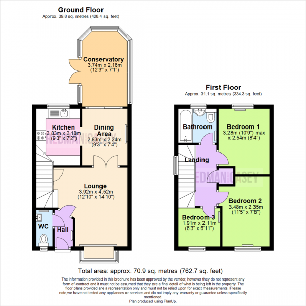 Floor Plan Image for 3 Bedroom Semi-Detached House for Sale in Gresley Avenue, Horwich, Bolton