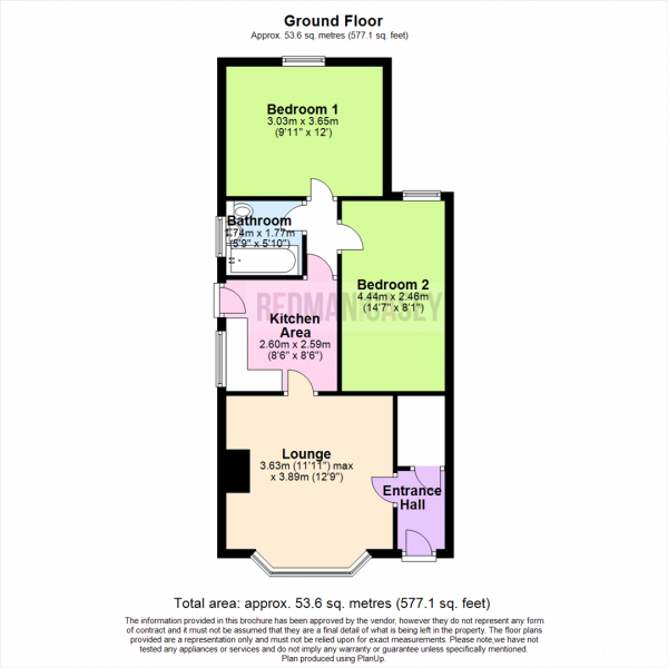 Floor Plan Image for 2 Bedroom Bungalow for Sale in Glabyn Avenue, Lostock, Bolton