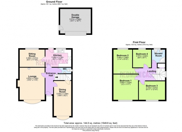 Floor Plan Image for 4 Bedroom Detached House for Sale in Snowdon Drive, Horwich, Bolton