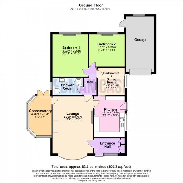 Floor Plan Image for 3 Bedroom Bungalow for Sale in Broadway, Horwich, Bolton