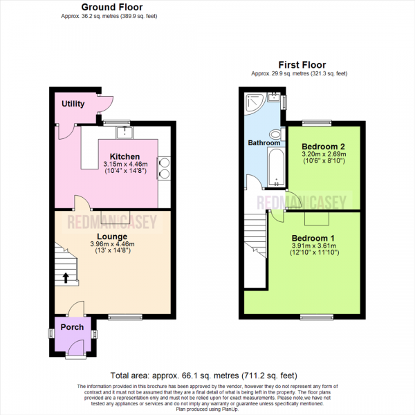 Floor Plan Image for 2 Bedroom Cottage for Sale in Harts Houses, Wilderswood, Horwich