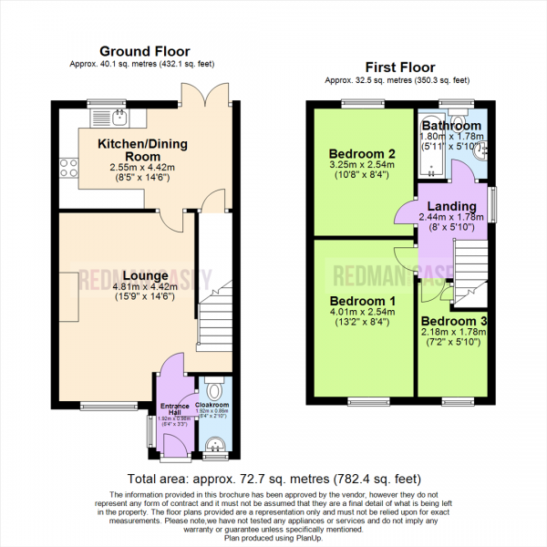 Floor Plan Image for 3 Bedroom Semi-Detached House for Sale in Butterwick Fields, Horwich