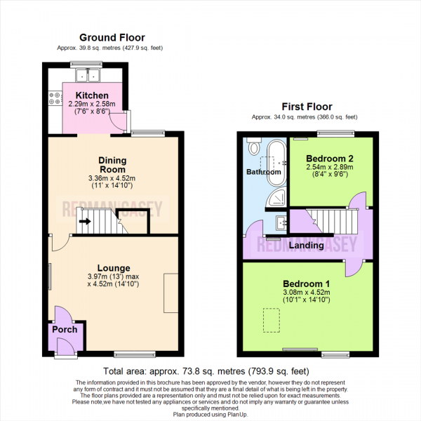 Floor Plan Image for 2 Bedroom Cottage for Sale in Chapel Street, Horwich, Bolton