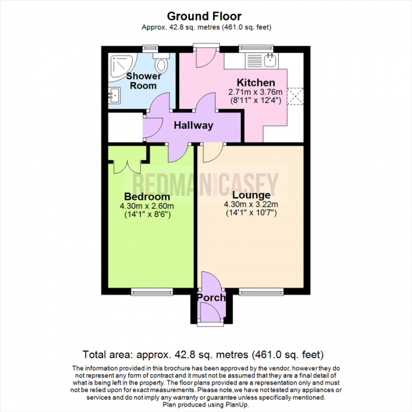 Floor Plan Image for 1 Bedroom Bungalow for Sale in Fernstone Close, Horwich, Bolton