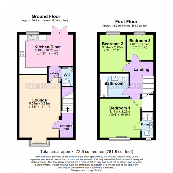 Floor Plan Image for 3 Bedroom Mews for Sale in Inveraray Avenue, Blackrod, Bolton