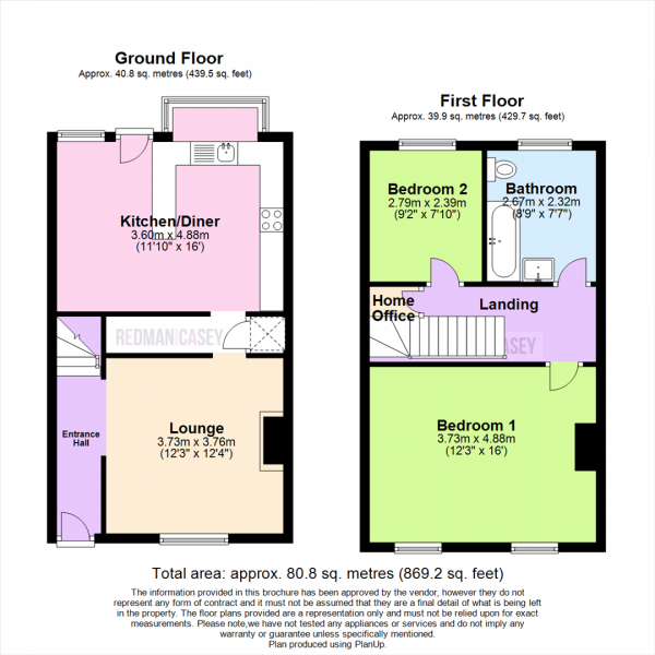 Floor Plan Image for 2 Bedroom Terraced House for Sale in St. Annes Road, Horwich, Bolton