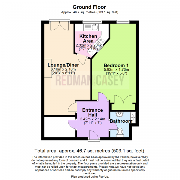 Floor Plan Image for 1 Bedroom Apartment for Sale in Chorley New Road, Horwich, Bolton