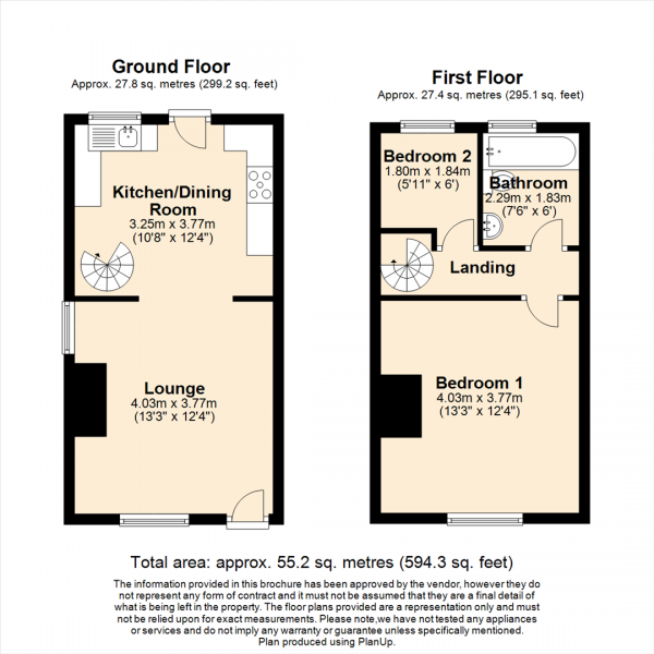 Floor Plan Image for 2 Bedroom Terraced House for Sale in Walton Street, Adlington, Chorley