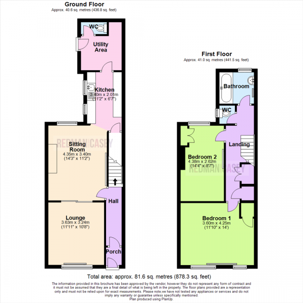 Floor Plan Image for 2 Bedroom Terraced House for Sale in Webb Street, Horwich, Bolton