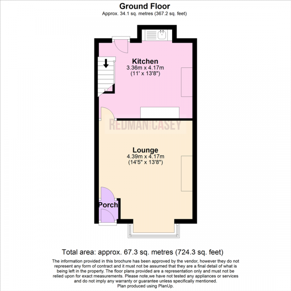 Floor Plan Image for 2 Bedroom Terraced House for Sale in Arnold Street, Bolton