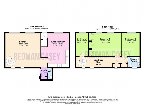 Floor Plan for 3 Bedroom Detached House for Sale in Whitton Mews, Horwich, Bolton, BL6, 7TP - OIRO &pound210,000