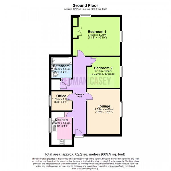 Floor Plan Image for 2 Bedroom Apartment for Sale in Hazel Pear Close, Horwich, Bolton