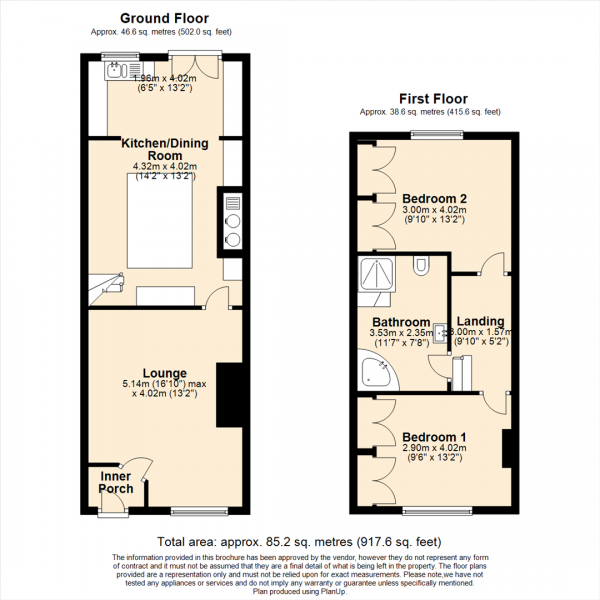 Floor Plan Image for 2 Bedroom Terraced House for Sale in Mount Pleasant Street, Horwich, Bolton