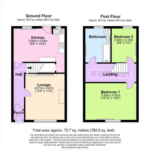 Floor Plan Image for 2 Bedroom Terraced House for Sale in Robertsahw Street, Leigh