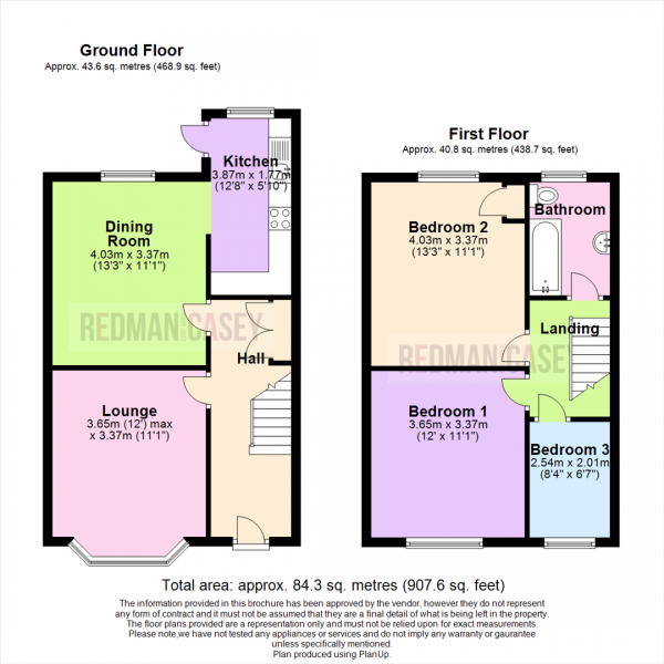 Floor Plan for 3 Bedroom Terraced House for Sale in Fox Street, Horwich, Bolton, BL6, 5NZ - OIRO &pound185,000
