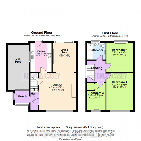 Floor Plan Image for 3 Bedroom Semi-Detached House for Sale in Layfield Close, Tottington, Bury