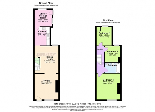 Floor Plan for 3 Bedroom Terraced House to Rent in Chorley New Road, Horwich, Bolton, BL6, 5QW - £173 pw | £750 pcm