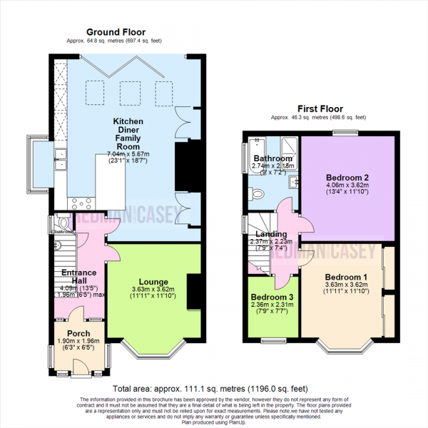 Floor Plan Image for 3 Bedroom Semi-Detached House for Sale in Cedar Avenue, Horwich, Bolton