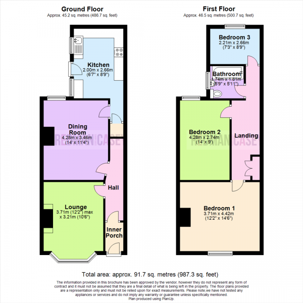 Floor Plan Image for 3 Bedroom Terraced House for Sale in Chorley New Road, Horwich, Bolton