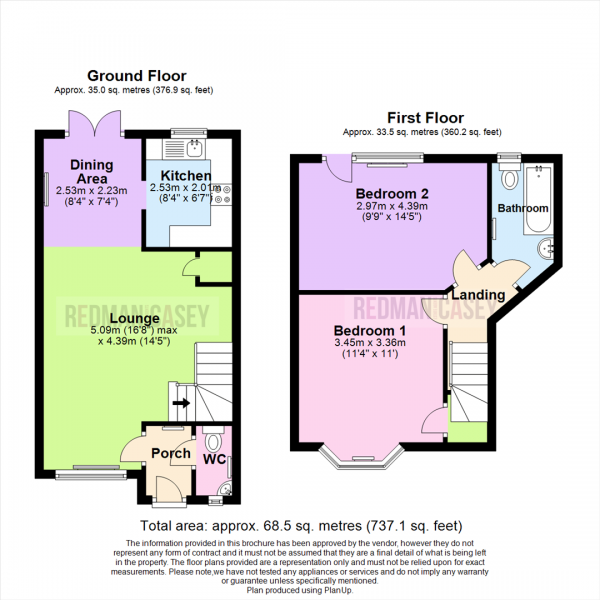 Floor Plan Image for 2 Bedroom Town House for Sale in Panton Street, Horwich, Bolton