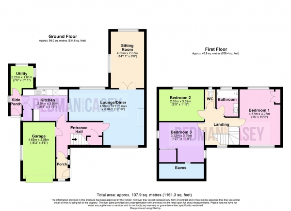 Floor Plan Image for 3 Bedroom Semi-Detached House for Sale in Nightingale Road, Blackrod, Bolton