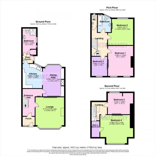 Floor Plan Image for 5 Bedroom Terraced House for Sale in Shrewsbury Road, Heaton, Bolton