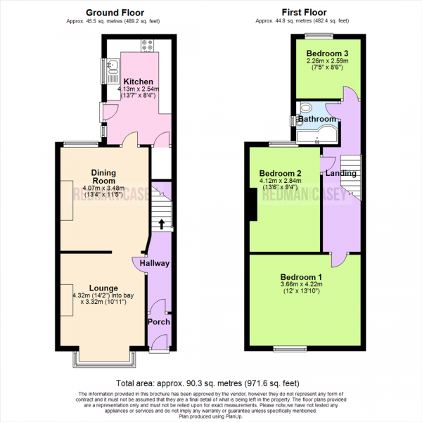 Floor Plan Image for 3 Bedroom Terraced House for Sale in Queen Street, Horwich, Bolton