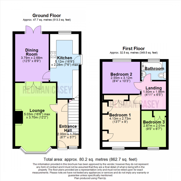 Floor Plan Image for 3 Bedroom Semi-Detached House for Sale in The Heights, Horwich, Bolton