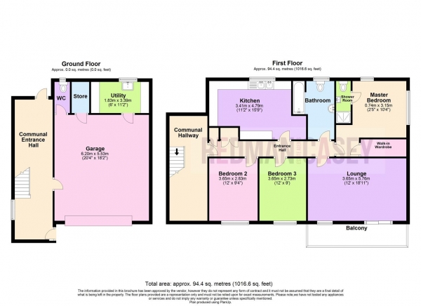 Floor Plan Image for 3 Bedroom Apartment for Sale in Whinslee Drive, Lostock, Bolton