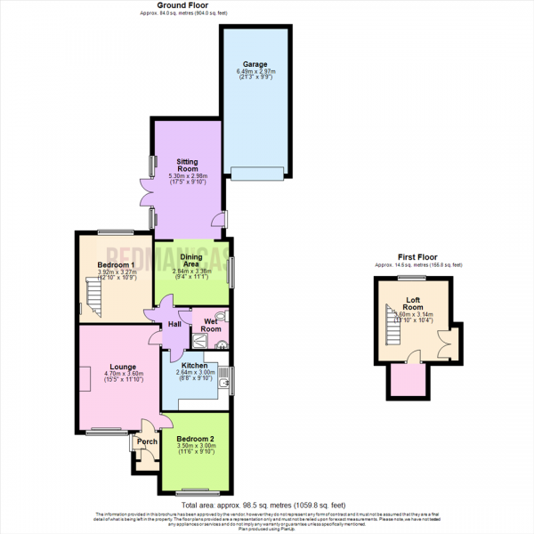 Floor Plan Image for 2 Bedroom Bungalow for Sale in Anglezarke Road, Adlington, Chorley