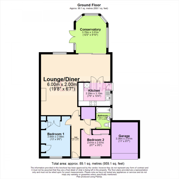 Floor Plan Image for 2 Bedroom Bungalow for Sale in Heathfield Drive, Morris Green, Bolton