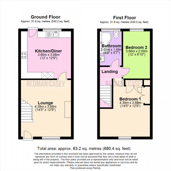 Floor Plan Image for 2 Bedroom Terraced House for Sale in Carlton Grove, Horwich, Bolton