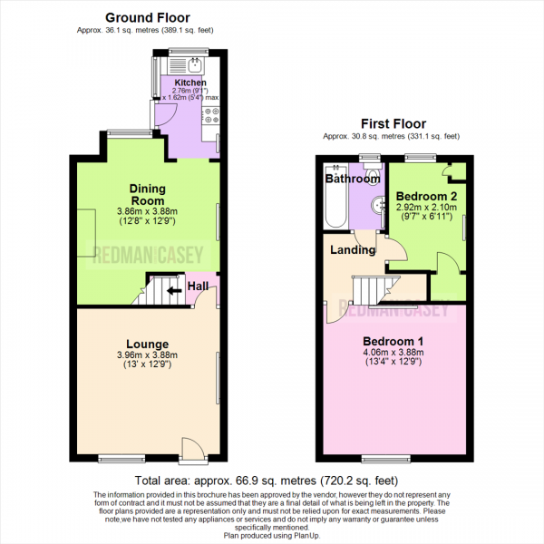 Floor Plan Image for 2 Bedroom Terraced House for Sale in Tomlinson Street, Horwich, Bolton