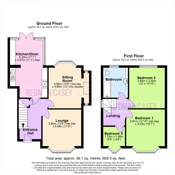 Floor Plan Image for 3 Bedroom Detached House for Sale in Mill Lane, Horwich, Bolton