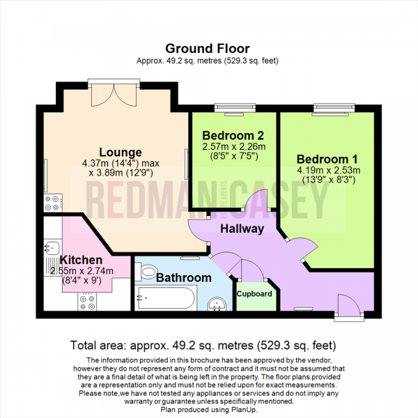 Floor Plan Image for 2 Bedroom Apartment for Sale in Lilac Gardens, Great Lever