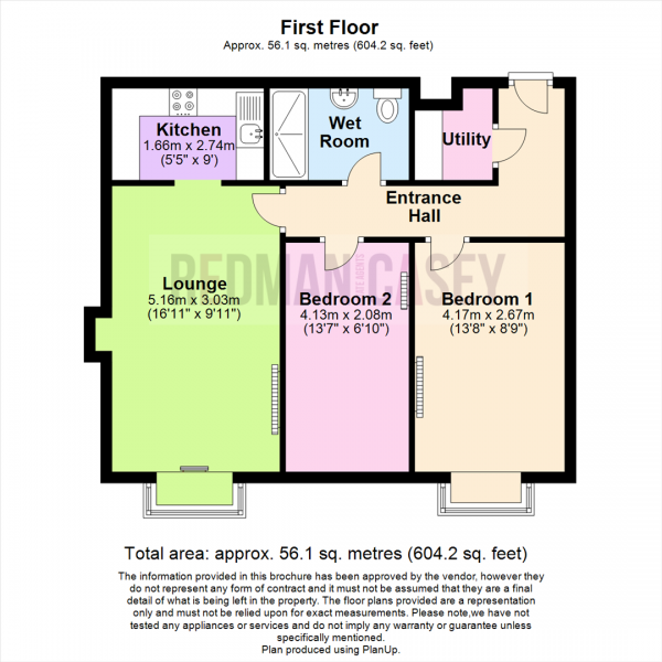 Floor Plan Image for 2 Bedroom Apartment for Sale in Sharoe Green Lane, Fulwood, Preston