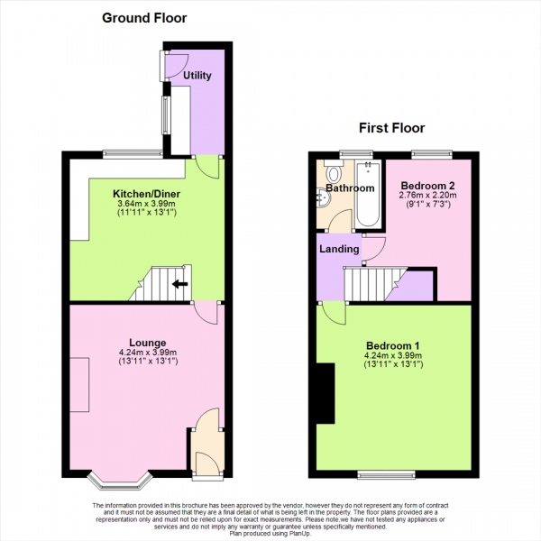 Floor Plan Image for 2 Bedroom Terraced House for Sale in Mary Street East, Horwich, Bolton