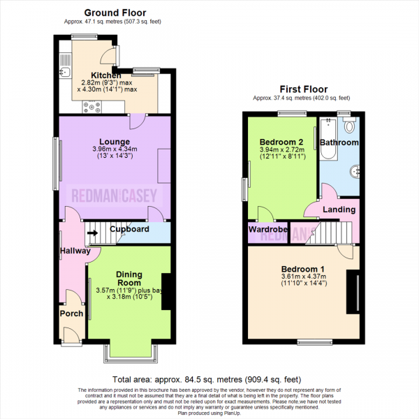 Floor Plan Image for 2 Bedroom Terraced House for Sale in Eastwood Terrace, Heaton, Bolton