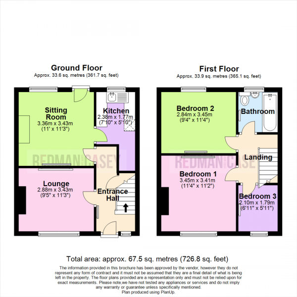 Floor Plan Image for 3 Bedroom Terraced House for Sale in Mary Street West, Horwich, Bolton