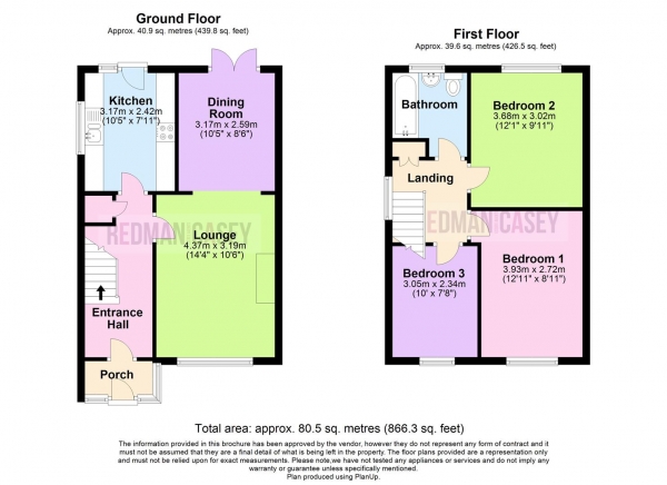 Floor Plan Image for 3 Bedroom Semi-Detached House for Sale in Eskdale Avenue, Blackrod, Bolton