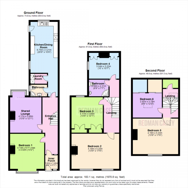 Floor Plan Image for 6 Bedroom Terraced House for Sale in Somerset Road, Bolton