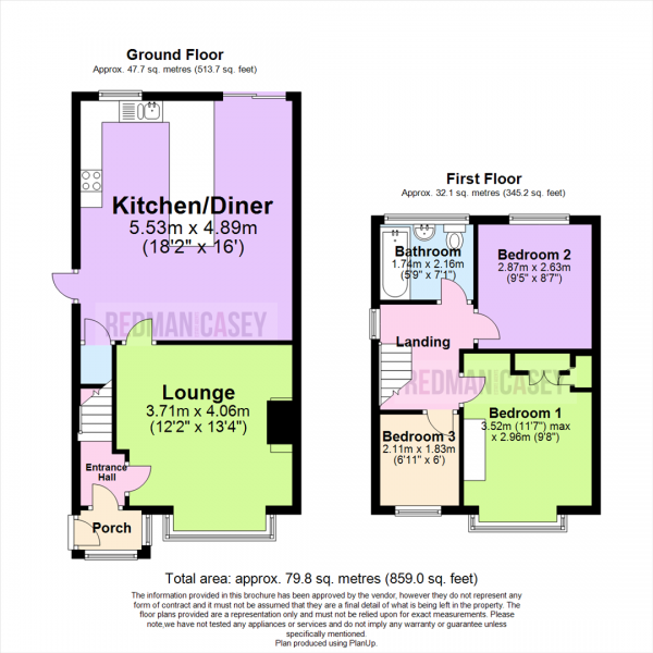 Floor Plan Image for 3 Bedroom Semi-Detached House for Sale in Beaumont Road, Horwich, Bolton