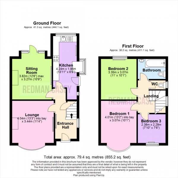 Floor Plan for 3 Bedroom Semi-Detached House for Sale in Strathmore Road, Breightmet, Bolton, BL2, 5LL - OIRO &pound250,000