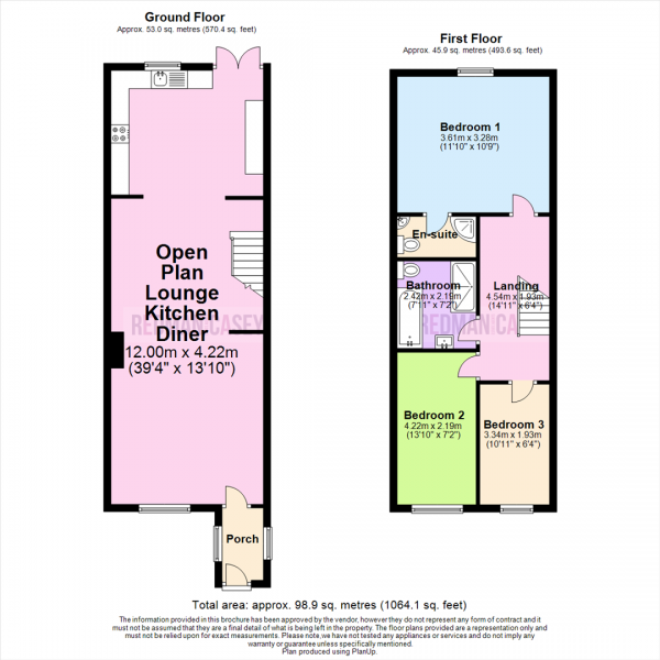 Floor Plan Image for 3 Bedroom Terraced House for Sale in Wigan Road, Westhoughton, Bolton