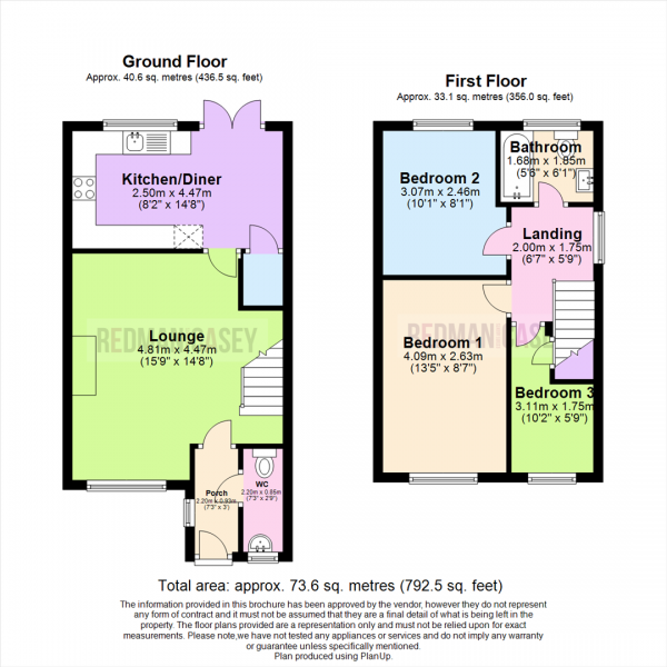 Floor Plan Image for 3 Bedroom Semi-Detached House for Sale in Butterwick Fields, Horwich, Bolton