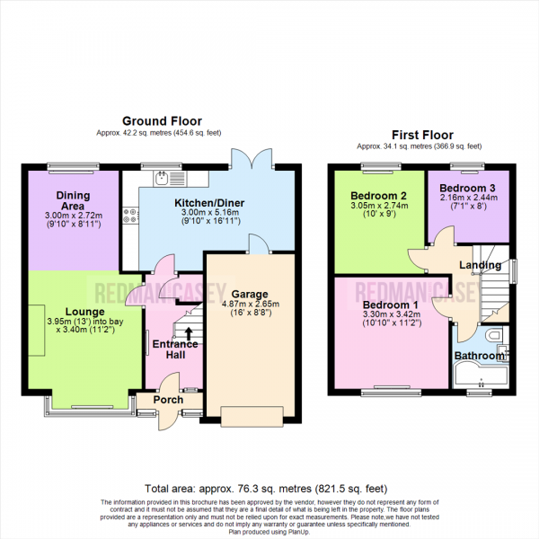 Floor Plan Image for 3 Bedroom Semi-Detached House for Sale in Thirlmere Road, Blackrod, Bolton